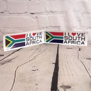 Vintage "I Love South Africa" Bumper Stickers Set Of 6